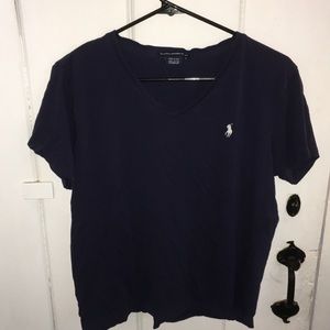 Ralph Lauren navy v-neck T-shirt